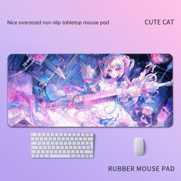 主播女孩重度依賴 主題桌墊 布質滑鼠墊