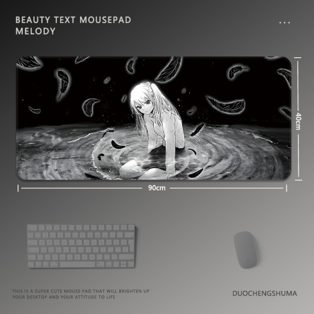 黑白動漫 主題桌墊 布質滑鼠墊-GOODTOYSTUDIO