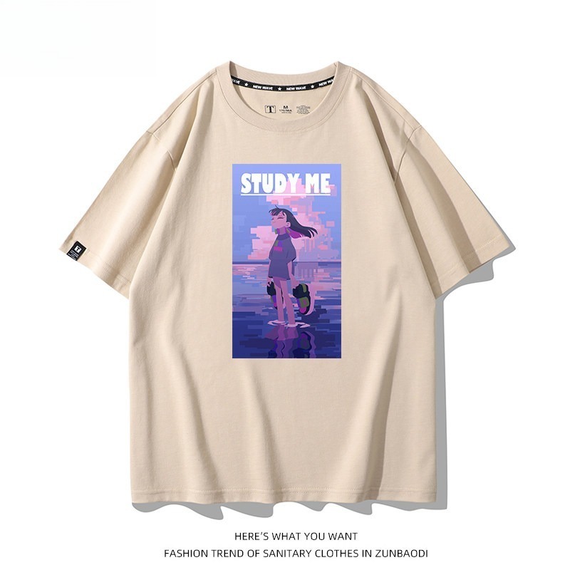 永遠是深夜有多好 2026親子情侶男女同款 印花短袖T恤