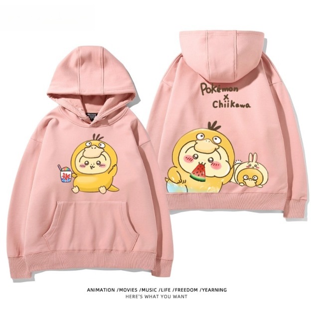 chiikawa X 寶可夢系列 聯名衛衣2025秋冬新款 親子情侶裝連帽衛衣