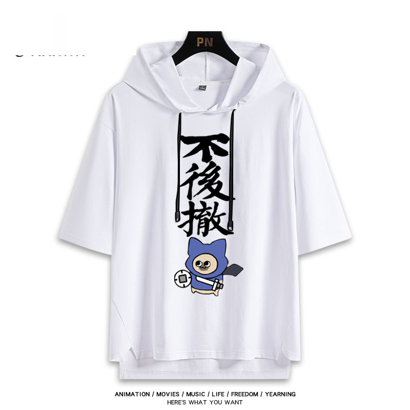 魔物獵人 艾露貓 連帽短袖T恤-GOODTOYSTUDIO