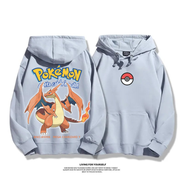 寶可夢 超級進化 2025秋冬新款 親子情侶男女連帽衛衣