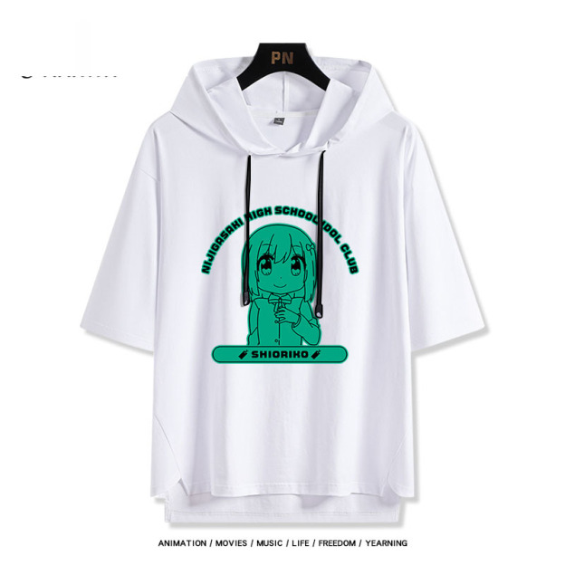 LoveLive 虹咲 虹四格動畫  連帽短袖T恤-GOODTOYSTUDIO