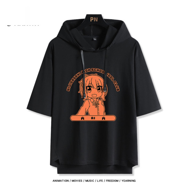 LoveLive 虹咲 虹四格動畫  連帽短袖T恤-GOODTOYSTUDIO