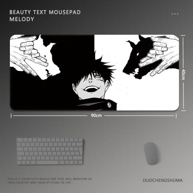 黑白動漫 主題桌墊 布質滑鼠墊-GOODTOYSTUDIO