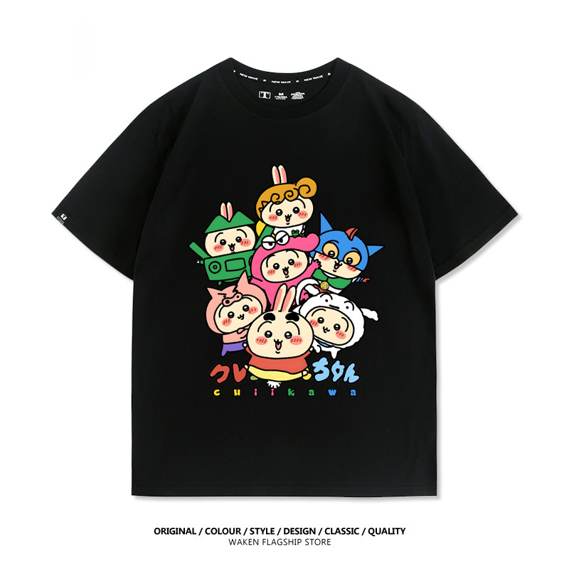 chiikawaX蠟筆小新 印花T恤-GOODTOYSTUDIO