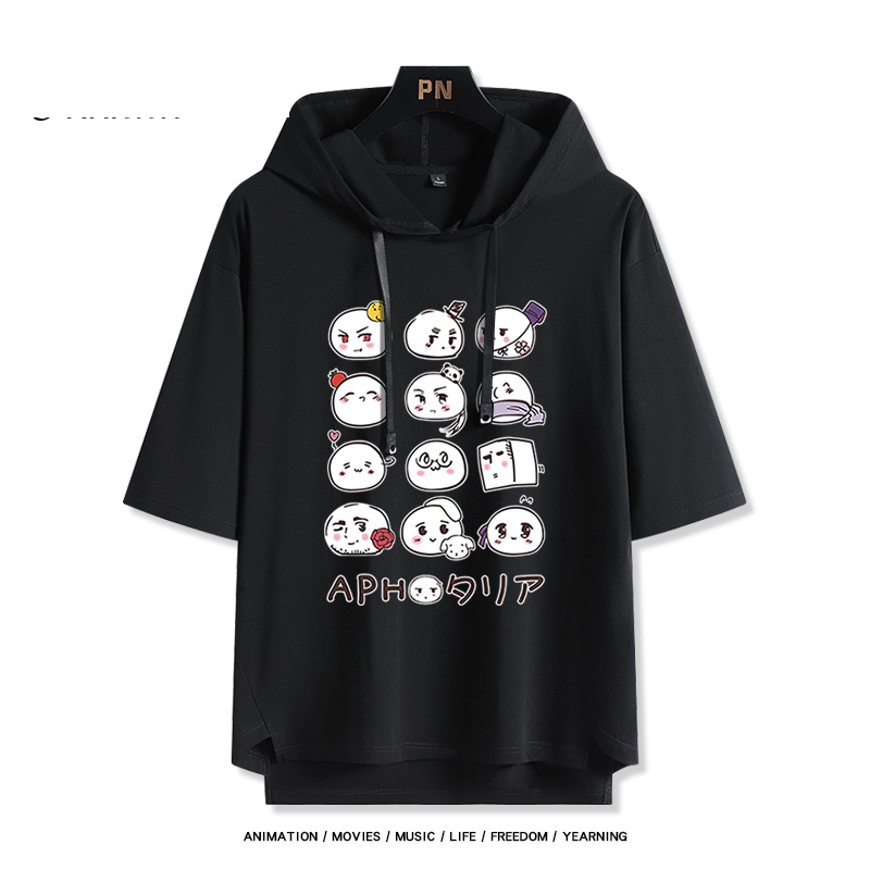 APH黑塔利亞 連帽短袖T恤-GOODTOYSTUDIO