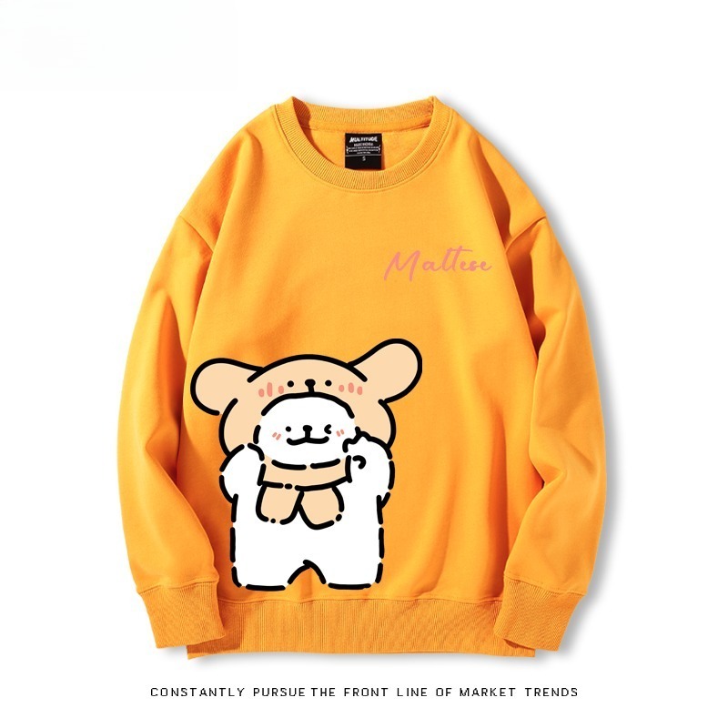 線條小狗 聯名親子情侶裝 圓領長袖