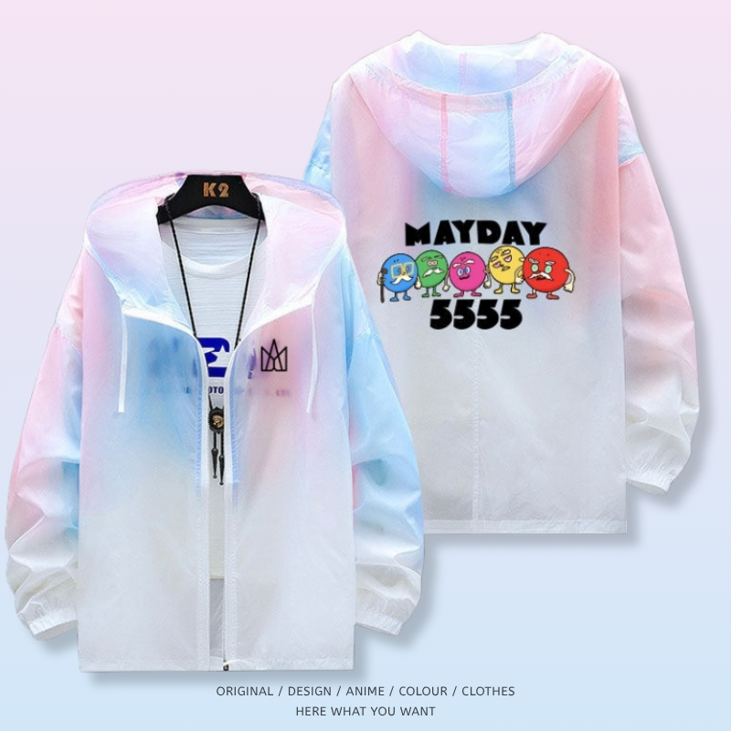 五月天 Mayday 全機能抗UV涼感漸變防曬外套 MD 漸變粉02