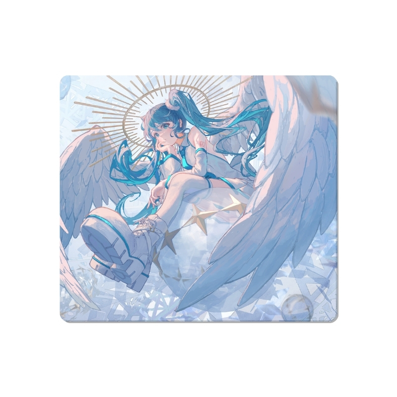 Angel Miku 天使初音鋼化玻璃滑鼠墊