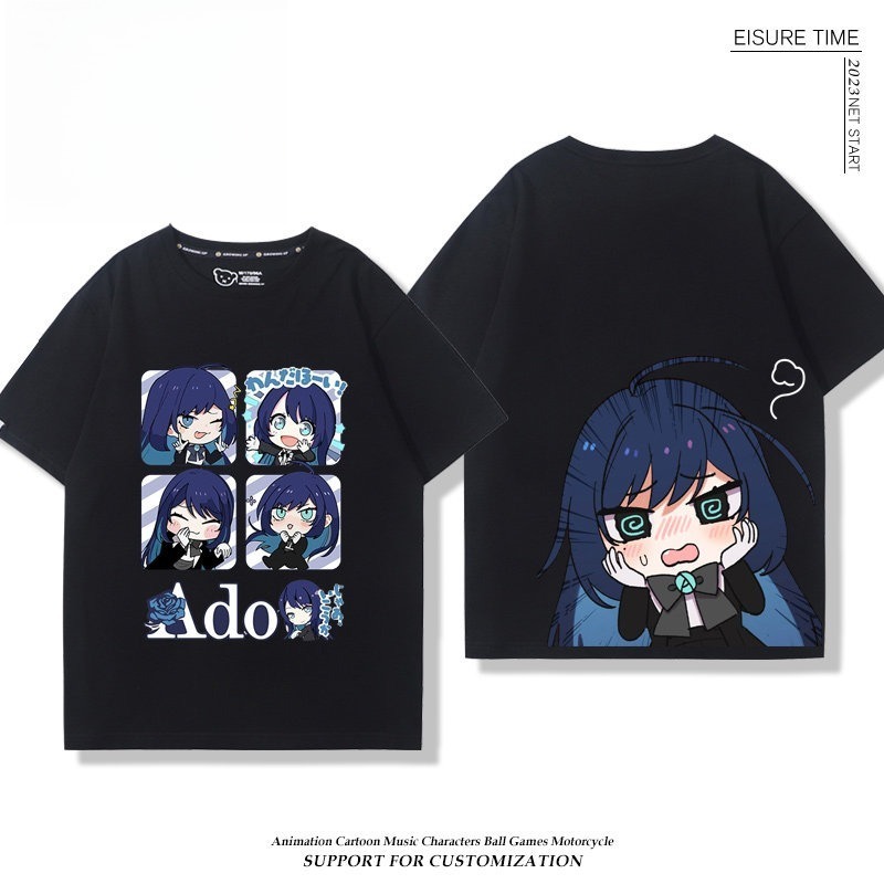Ado歌手 2026親子情侶男女同款 印花短袖T恤