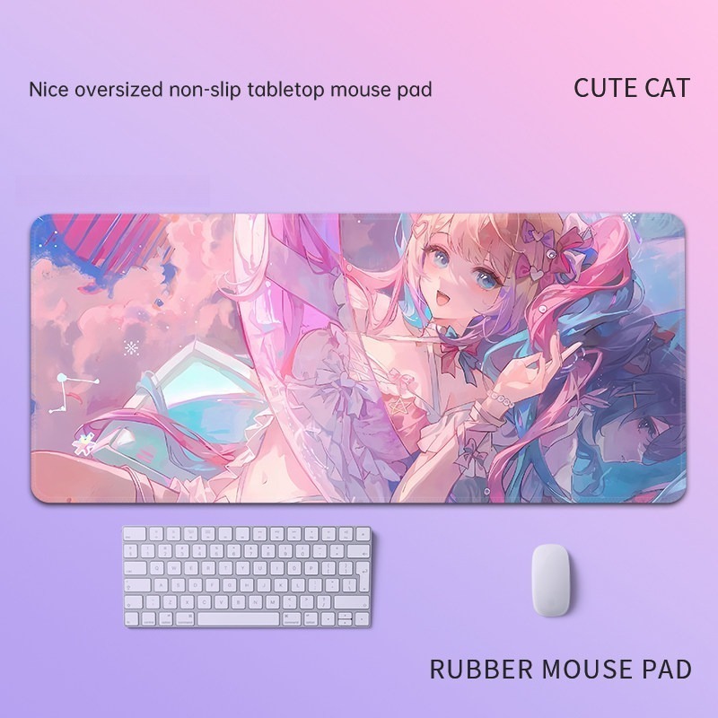 主播女孩重度依賴 主題桌墊 布質滑鼠墊