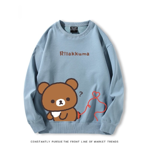 日系拉拉熊 秋冬新款 親子情侶裝圓領長袖