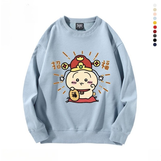 新年chiikawa 2026秋冬新款親子情侶裝 圓領長袖/連帽衛衣