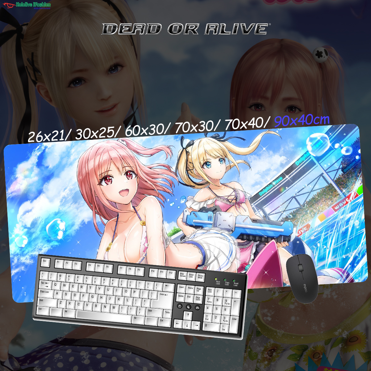 生死格鬥系列 超大鎖邊主題桌墊 布質滑鼠墊