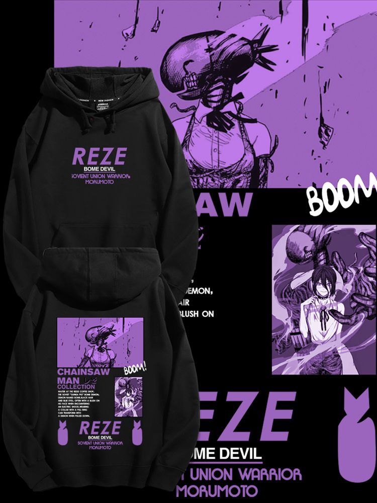 鏈鋸人 2025秋冬新款 親子情侶男女連帽衛衣-ZUIHANG SHOP