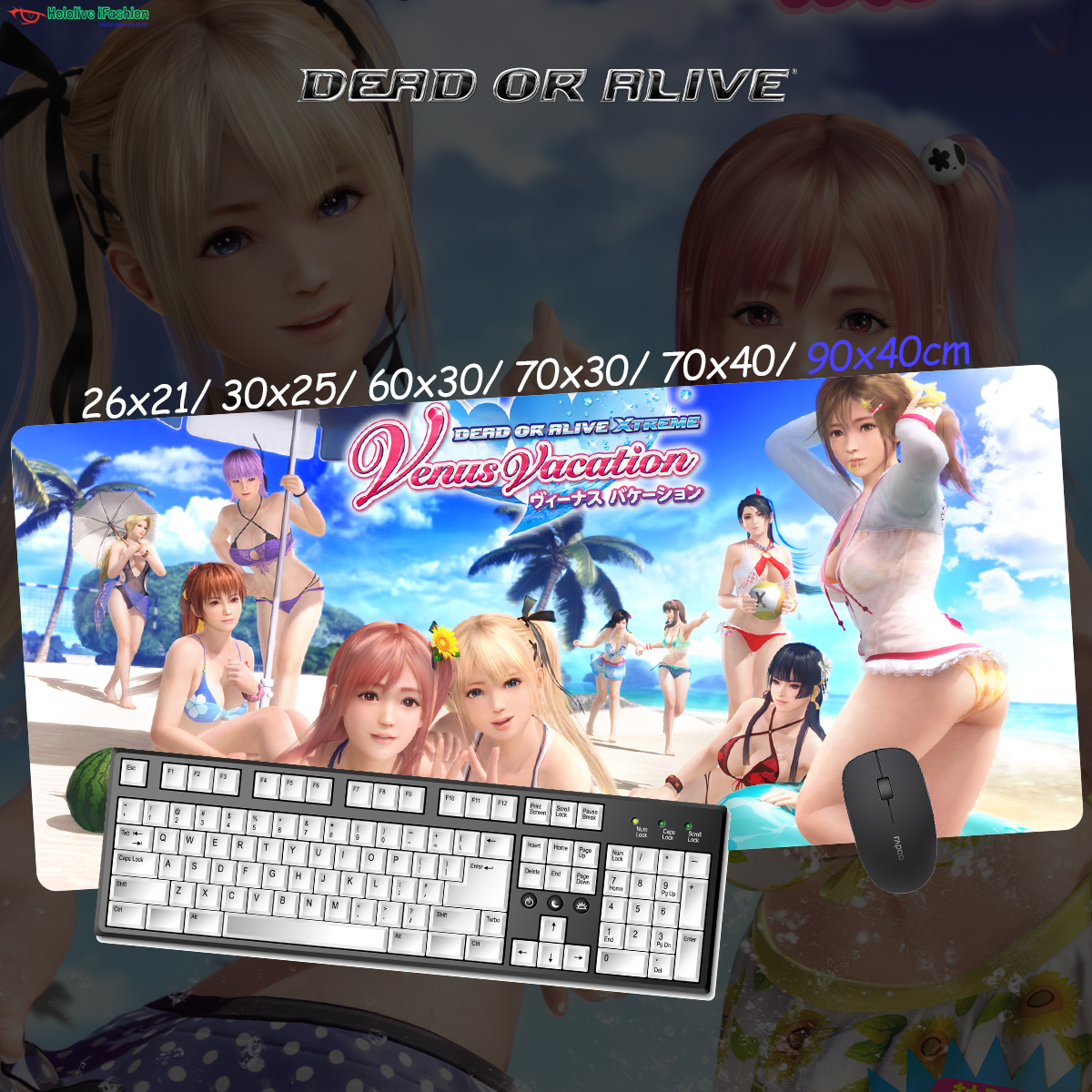 生死格鬥系列 超大鎖邊主題桌墊 布質滑鼠墊