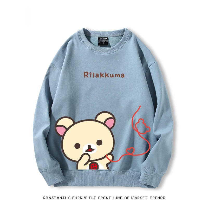 日系拉拉熊 秋冬新款 親子情侶裝圓領長袖