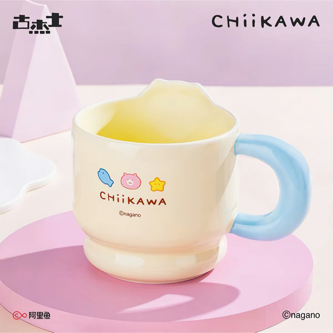 Chiikawa × 古傑士 吉伊卡哇陶瓷馬克杯｜可愛卡通咖啡杯
