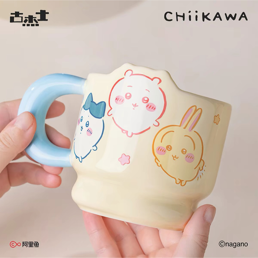 Chiikawa × 古傑士 吉伊卡哇陶瓷馬克杯｜可愛卡通咖啡杯
