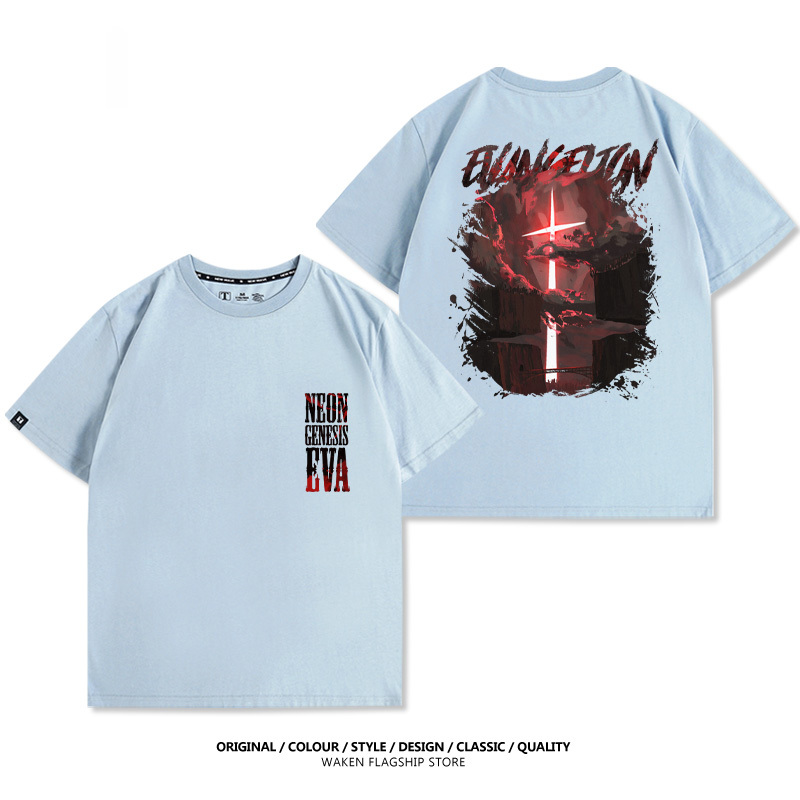 EVA復古十字架 印花T恤-GOODTOYSTUDIO