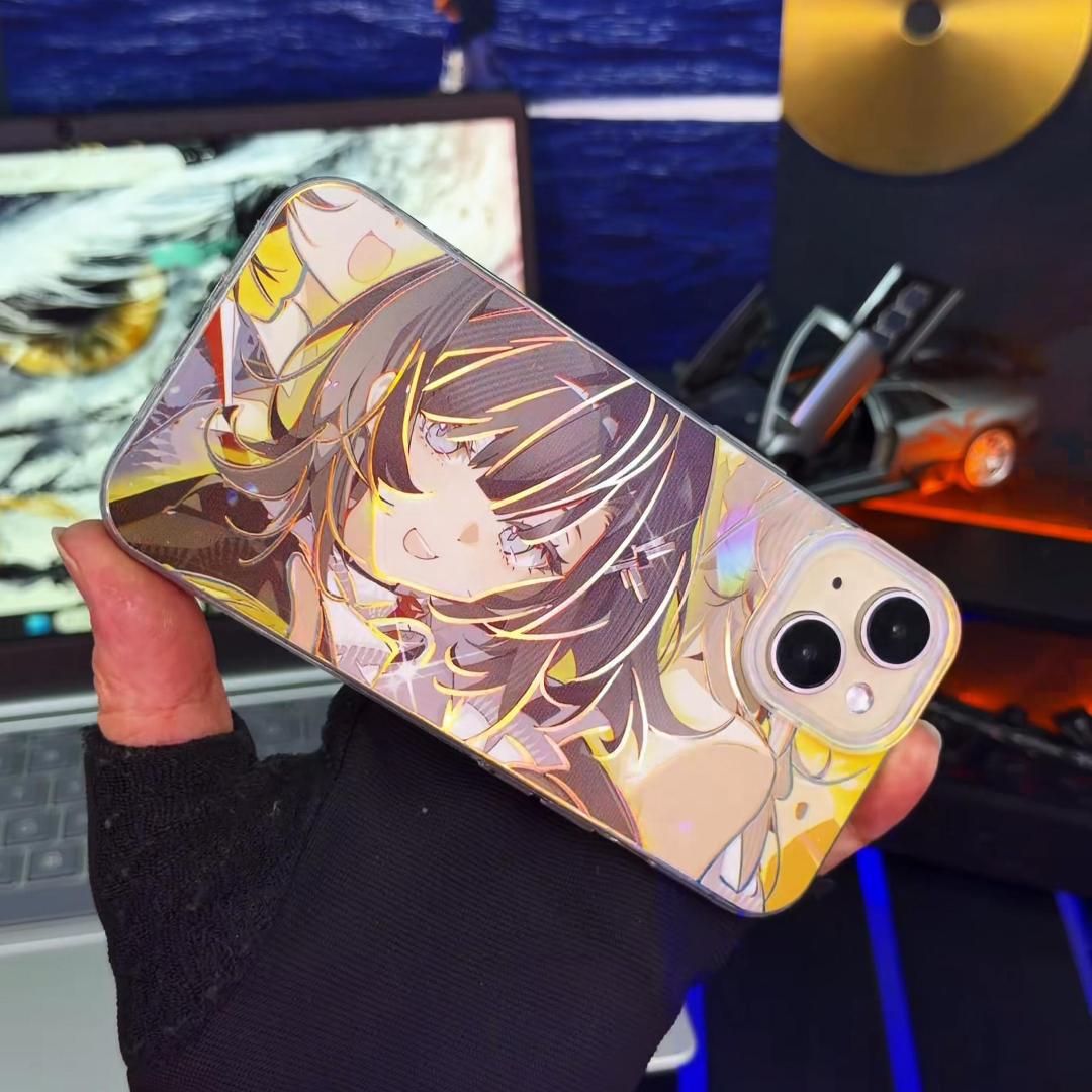 明日方舟極光金漸變手機殼