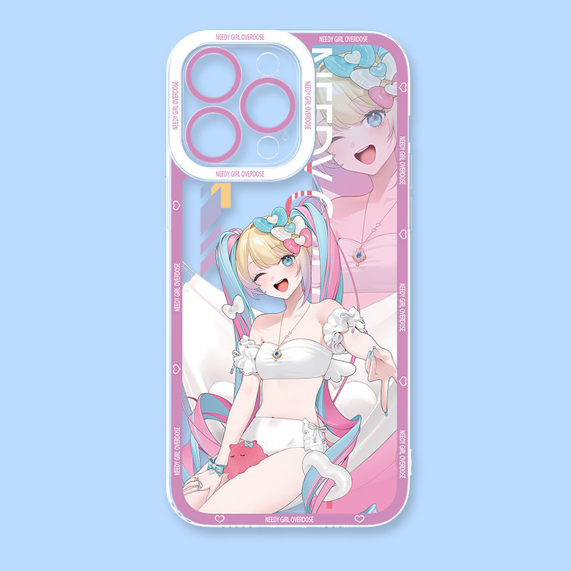 主播女孩重度依賴天使眼透明手機殼