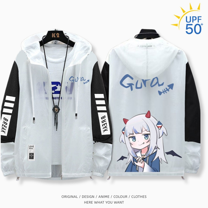 Gawr Gura 噶嗚·古拉全機能抗UV涼感防曬外套白色3