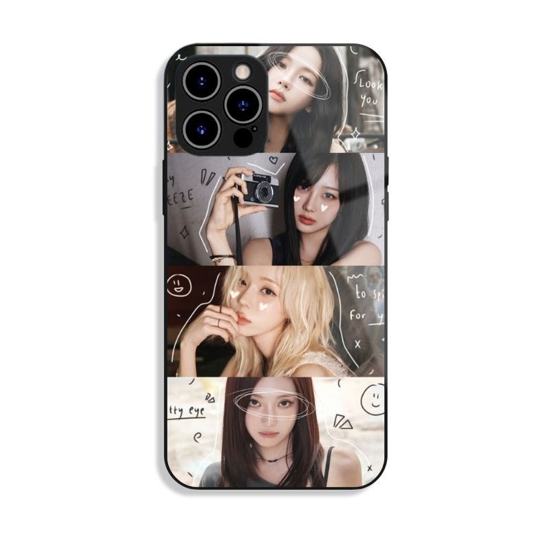 Aespa 高清鋼化玻璃手機殼