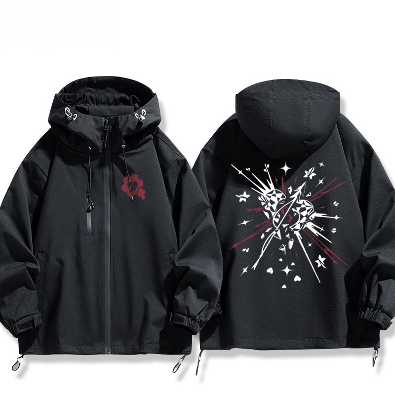 Neurosama周邊Evil neuro牛肉 男女同款秋冬衝鋒衣