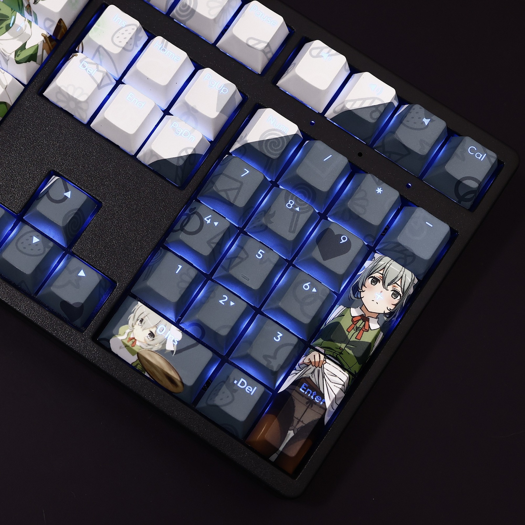 希爾福羅瓦透光RGB108鍵標準配列衛星軸鍵帽-GOODTOYSTUDIO