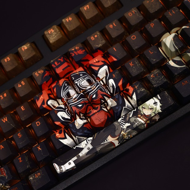 絕區零凱撒金透光RGB108鍵標準配列衛星軸鍵帽