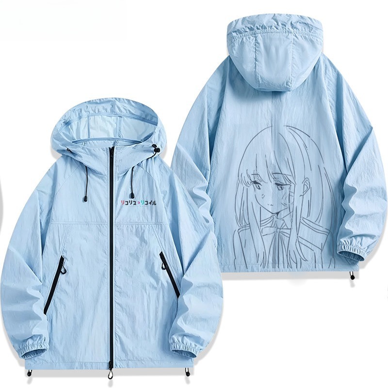 Lycoris Recoil莉可麗絲千束瀧奈周邊 男女輕薄透氣防曬服外套