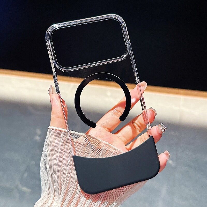 IPhone系列 高級感轻薄拼接透明Magsafe磁吸防摔手機殼