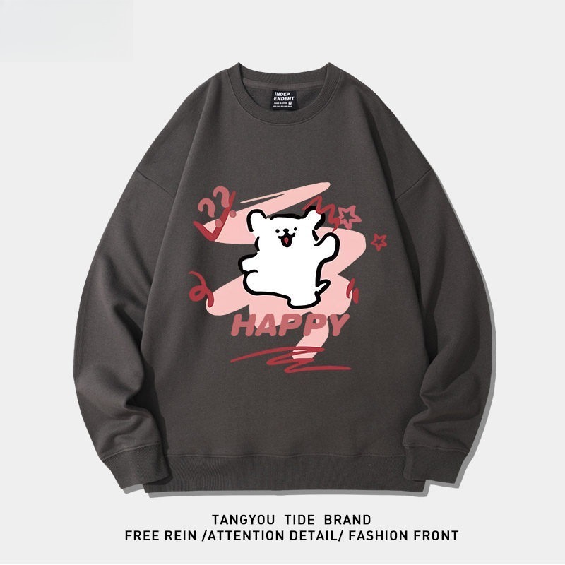 線條小狗 聯名衛衣2026秋冬新款親子情侶裝 圓領長袖/連帽衛衣