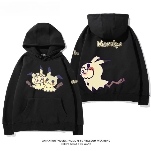 chiikawa X 寶可夢系列 聯名衛衣2025秋冬新款 親子情侶裝連帽衛衣