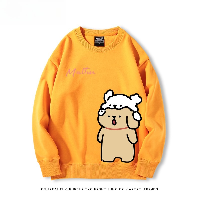 線條小狗 聯名親子情侶裝 圓領長袖