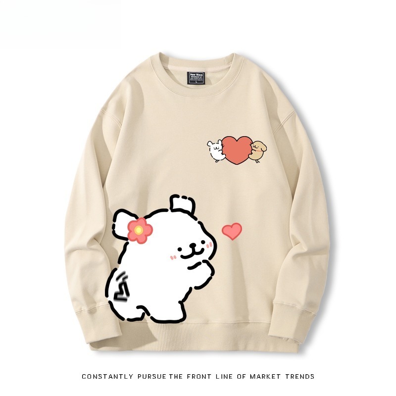 線條小狗 聯名親子情侶裝 圓領長袖