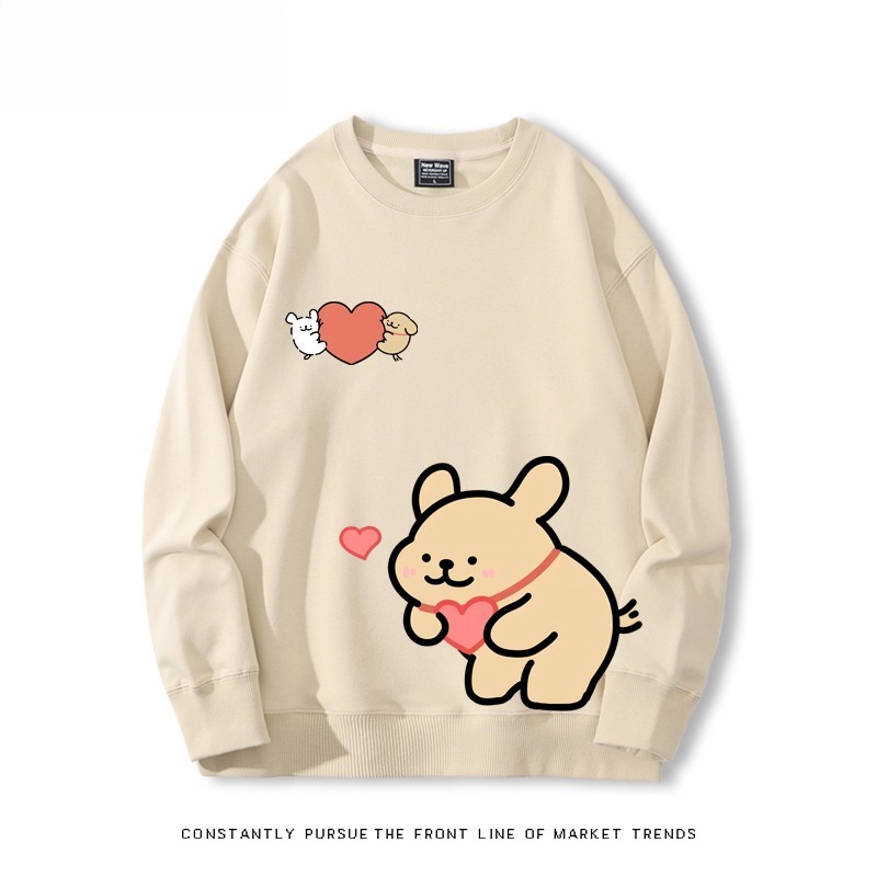 線條小狗 聯名親子情侶裝 圓領長袖