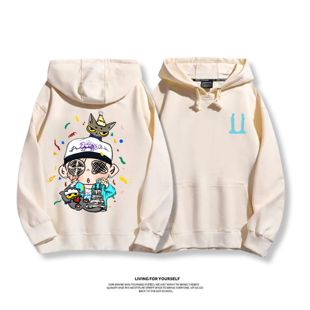 GD權志龍 2025秋冬新款 親子情侶男女連帽衛衣