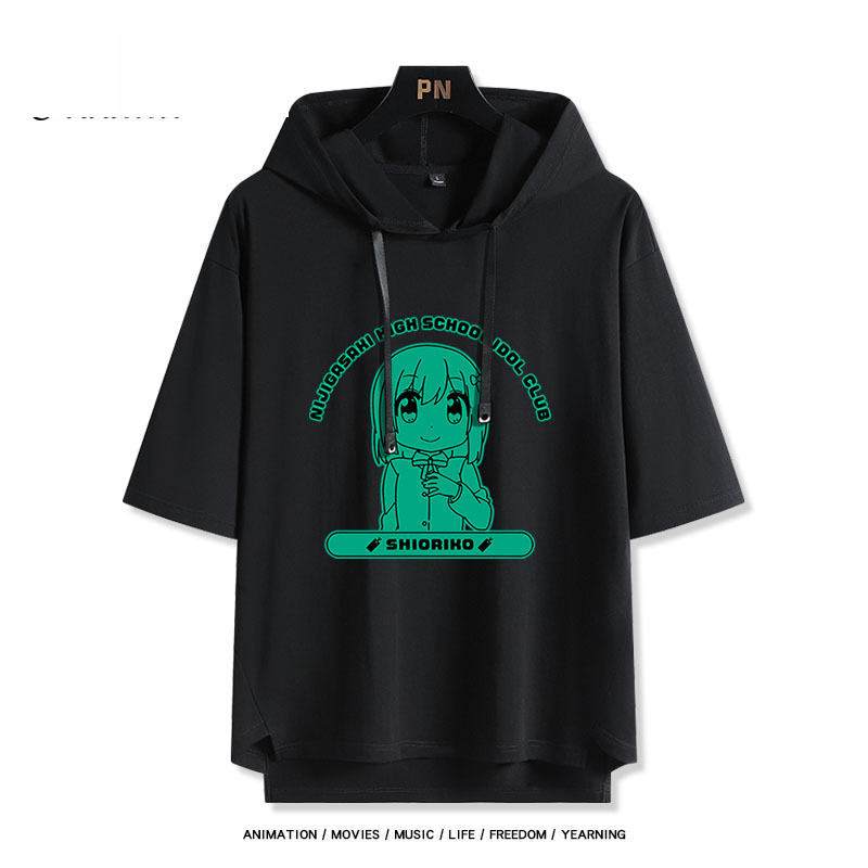 LoveLive 虹咲 虹四格動畫  連帽短袖T恤-GOODTOYSTUDIO