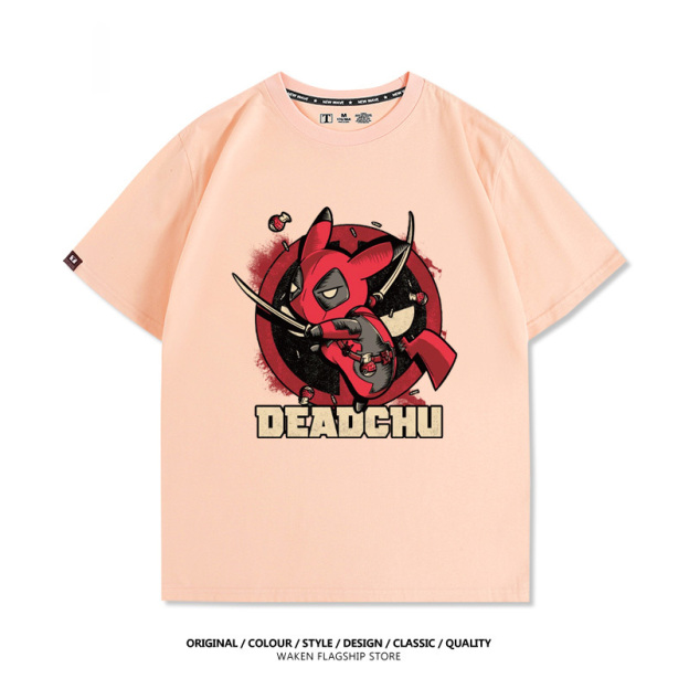 皮卡丘死侍X寶可夢 印花T恤-GOODTOYSTUDIO