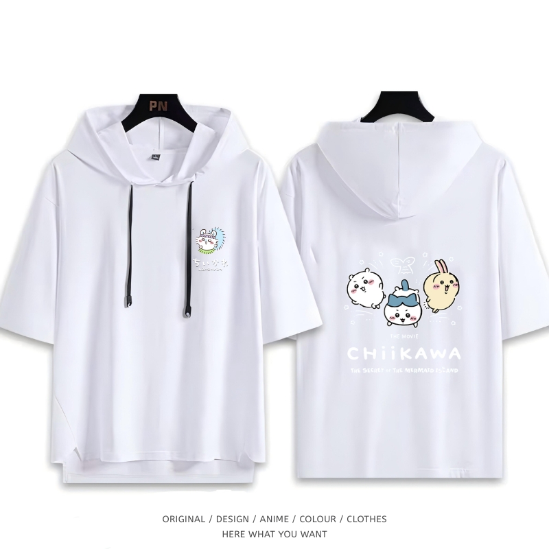 吉伊卡哇人魚島的秘密連帽短袖T恤
