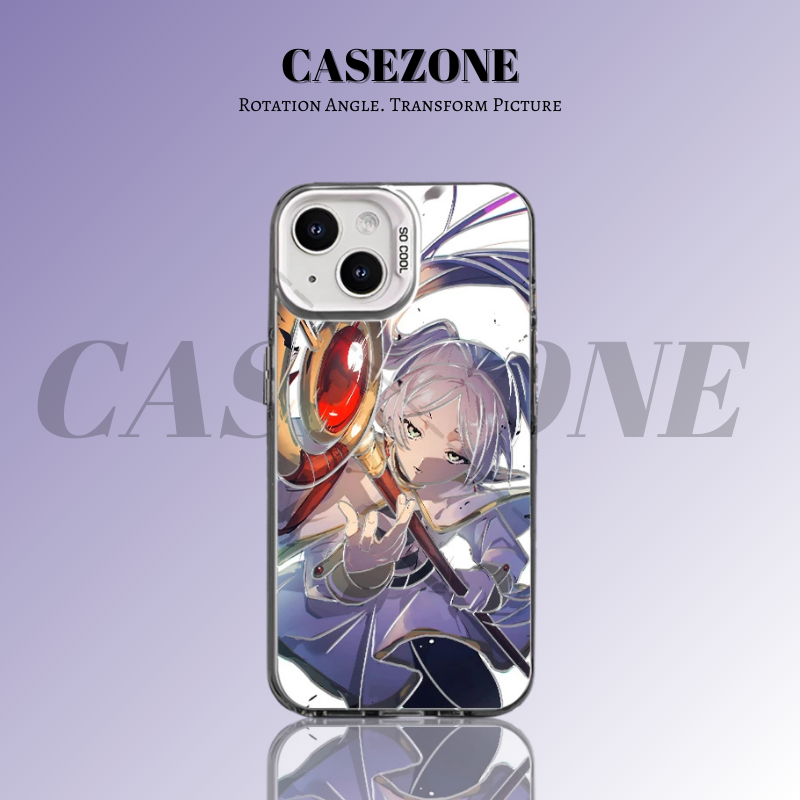 葬送的芙莉蓮 極光/彩銀 線條漸變防摔手機殼-GOODTOYSTUDIO