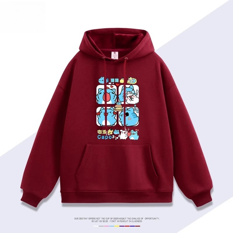 貓貓蟲咖波 2025秋冬新款親子情侶裝連帽衛衣