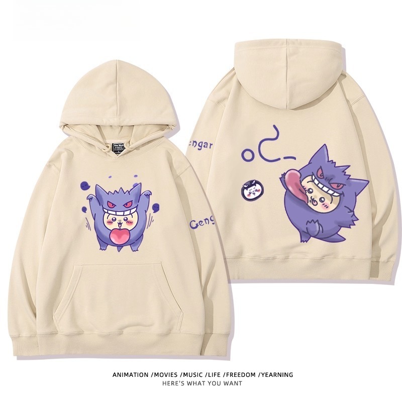 chiikawa X 寶可夢系列 聯名衛衣2025秋冬新款 親子情侶裝連帽衛衣