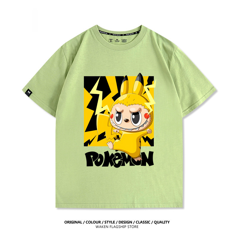 LabubuX皮卡丘 印花T恤-GOODTOYSTUDIO