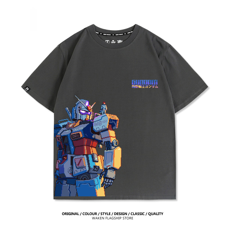 像素風機動戰士鋼彈 印花T恤