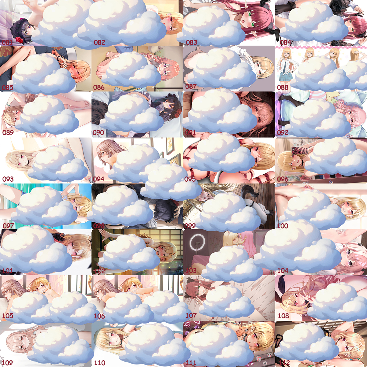 戀上換裝娃娃 超大鎖邊主題桌墊 布質滑鼠墊