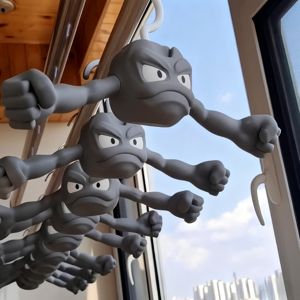 寶可夢 憤怒的小拳石 創意造型衣架-GOODTOYSTUDIO